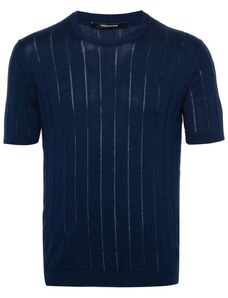 Tagliatore T-shirt in maglia blu