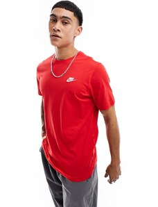 Nike Club - T-shirt rossa-Rosso