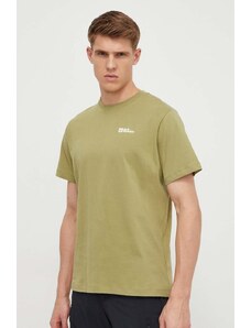 Jack Wolfskin t-shirt in cotone uomo colore verde