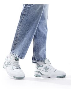 New Balance - 550 - Sneakers bianche e verde salvia-Bianco