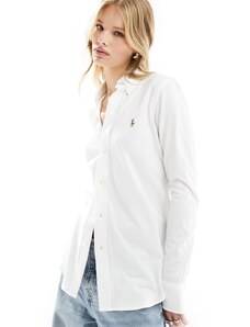 Polo Ralph Lauren - Camicia Oxford bianca con logo-Bianco