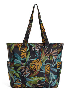 Freddy Borsa shopper stampa foliage tropical con tasche laterali
