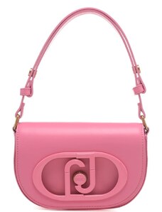 Liu Jo borsa a spalla compatta con maxi logo rosa lady pink