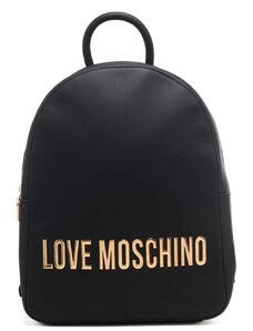 Moschino zaino donna con logo lettering oro e nero
