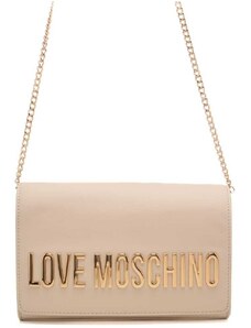 Moschino borsa a tracolla donna avorio con maxi logo lettering