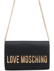Moschino borsa a tracolla donna nera con maxi logo lettering
