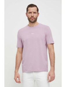 BOSS t-shirt BOSS ORANGE uomo colore violetto 50473278