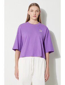 Puma t-shirt in cotone donna colore violetto 673341