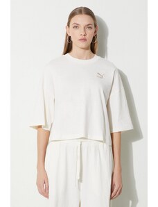 Puma t-shirt in cotone donna colore beige 673341