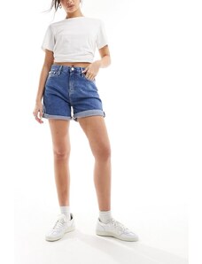 Calvin Klein Jeans - Mom shorts di jeans lavaggio medio-Blu