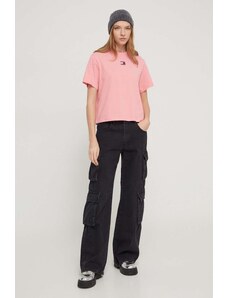 Tommy Jeans t-shirt donna colore rosa