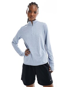 Nike Running - Element Dri-FIT - Giacca mid layer a maniche lunghe blu chiaro con zip corta