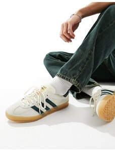 adidas Originals - Gazelle Indoor - Sneakers color crema e verdi-Multicolore