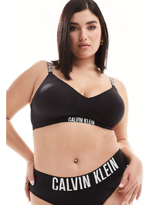 Calvin Klein Curve - Intense Power - Brassière nera leggermente foderata-Nero