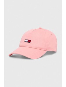 Tommy Jeans berretto da baseball in cotone colore rosa