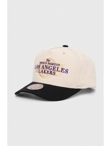 Mitchell&Ness berretto da baseball NBA LOS ANGELES LAKERS colore beige con applicazione