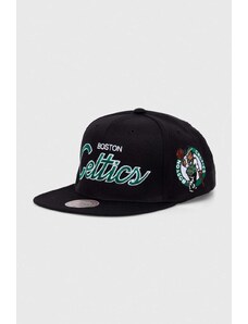 Mitchell&Ness cappello con visiera con aggiunta di cotone NBA BOSTON CELTICS colore nero con applicazione