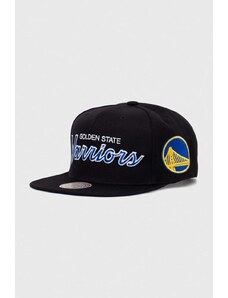 Mitchell&Ness cappello con visiera con aggiunta di cotone NBA GOLDEN STATE WARRIORS colore nero con applicazione