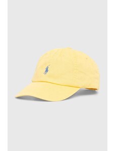 Polo Ralph Lauren berretto da baseball in cotone colore giallo