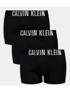 Calvin Klein Plus - Intense Power Cotton Stretch - Confezione da 3 paia di boxer aderenti neri-Nero