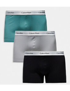 Calvin Klein Plus - Modern Cotton Stretch - Confezione da 3 boxer aderenti multicolore