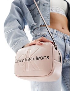 Calvin Klein Jeans - Camera bag strutturata rosa chiaro