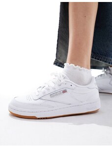 Reebok - Club C 85 - Sneakers bianche con suola in gomma-Bianco