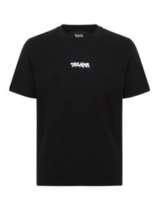 T-shirt uomo disclaimer nera con stampa sul retro 54435 m