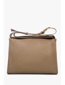 Women's Light Brown Messenger Bag made of Genuine Leather Estro ER00112498