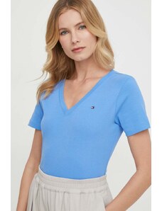 Tommy Hilfiger t-shirt in cotone donna colore blu