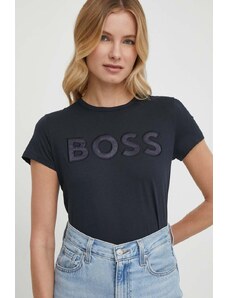 BOSS t-shirt in cotone donna colore blu navy