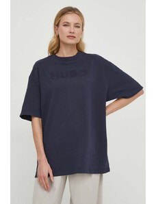 HUGO t-shirt in cotone donna colore blu navy
