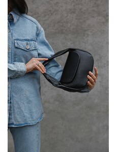 Women's Small Black Handbag made of Genuine Leather Estro ER00112474