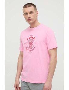 Puma t-shirt in cotone uomo colore violetto 624226