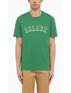 Golden Goose T-shirt verde in cotone con stampa logo
