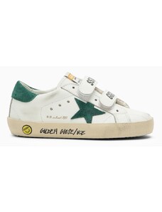 Golden Goose Sneaker bassa Old School bianca/verde