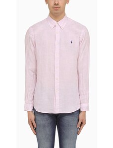 Polo Ralph Lauren Camicia Custom-fit rosa/bianca in lino
