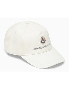 Moncler Cappello da baseball bianco con logo