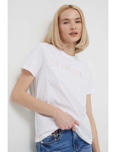 Desigual t-shirt in cotone donna colore bianco