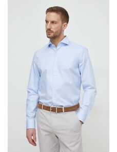 BOSS camicia uomo colore blu