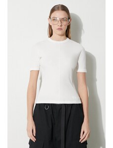 Y-3 t-shirt in cotone Fitted SS Tee donna colore beige IV7749