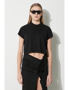 Rick Owens t-shirt in cotone Cropped Small Level T-Shirt donna colore nero DS01D1207.RN.09