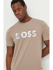 Boss Orange t-shirt in cotone uomo colore beige