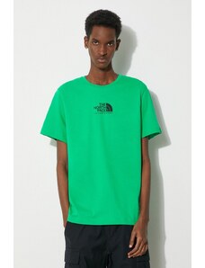 The North Face t-shirt in cotone M S/S Fine Alpine Equipment Tee 3 uomo colore verde NF0A87U3PO81