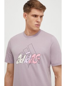 adidas t-shirt in cotone uomo colore violetto IN6244