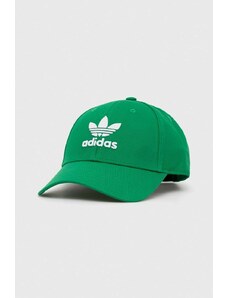 adidas Originals berretto da baseball in cotone colore verde con applicazione IW1785