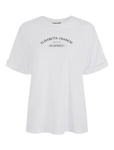 ELISABETTA FRANCHI T-shirt in jersey con stampa logo
