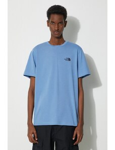 The North Face t-shirt M S/S Simple Dome Tee uomo colore blu NF0A87NGPOD1