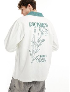 Dickies - Herndon - Giacca bianca con dettagli verdi e stampa sul retro-Bianco