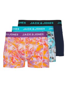 Jack & Jones - Confezione da 3 boxer aderenti multicolore a fiori-Blu navy